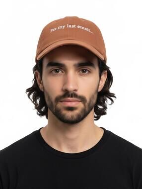 Hat / Per My Last Email... Dad Hat by Mighty Fine / Orange Baseball Cap / New